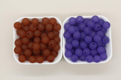 12mm Matte Beads, Frosted Gumball Beads, Plastic Round Beads, Chunky Beads, Round Plastic Beads