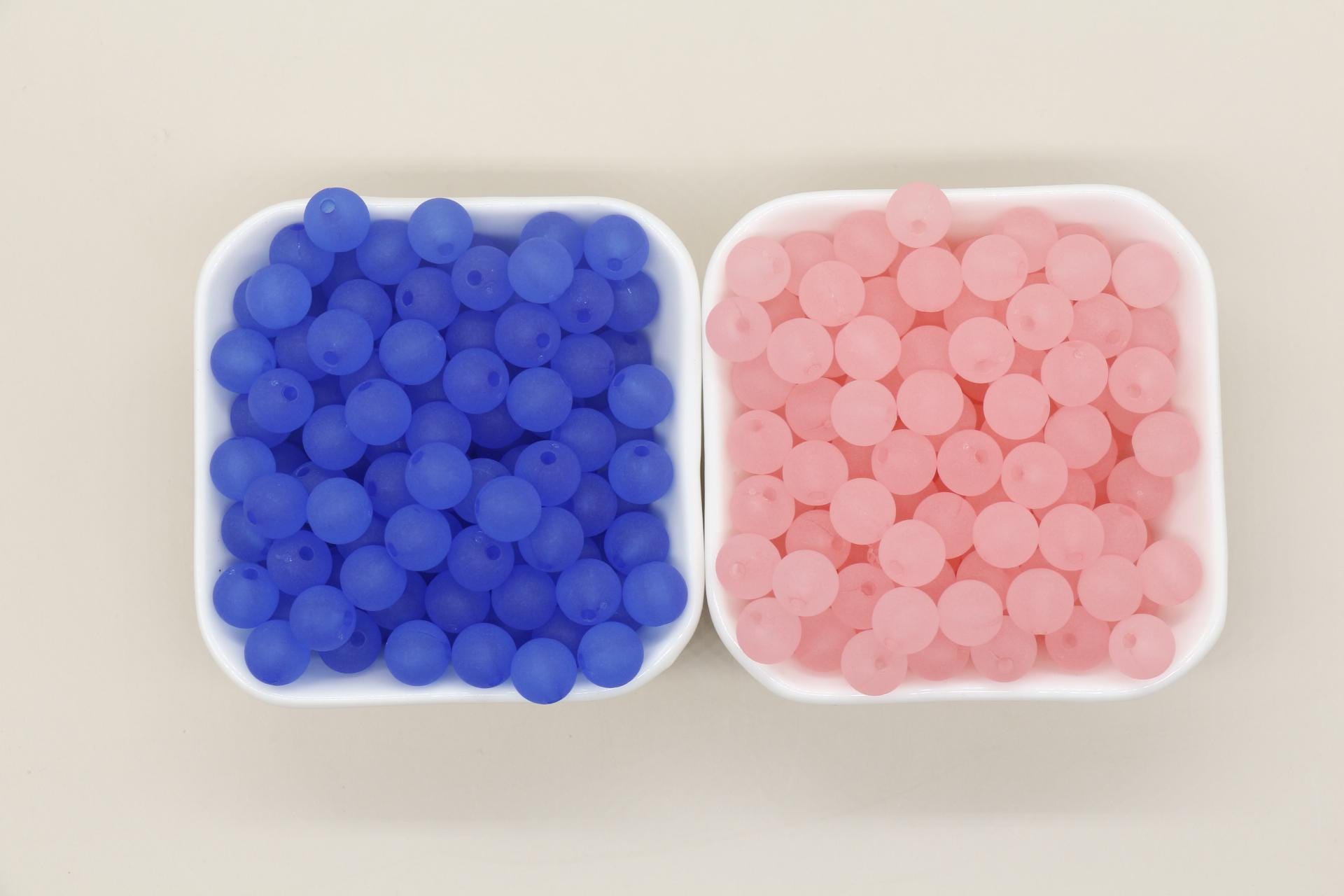 10mm Matte Beads, Frosted Gumball Beads, Plastic Round Beads, Chunky Beads, Round Plastic Beads