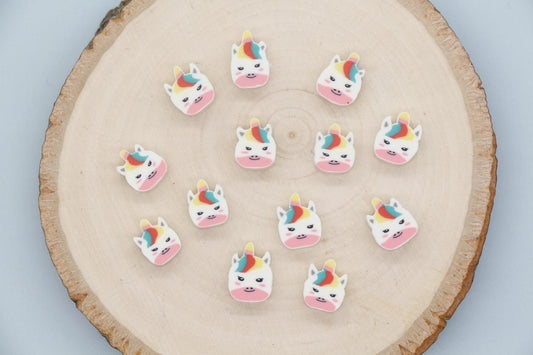Unicorn Polymer Clay Beads, Unicorn Beads, Unicorn Clay Beads, Jewelry Beads, Beads for Bracelet #745