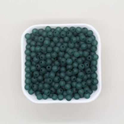 6mm Matte Beads, Frosted Gumball Beads, Plastic Round Beads, Chunky Beads, Beads for Bracelets, Acrylic Beads