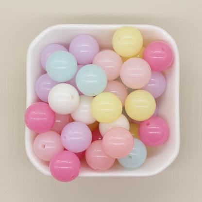 Mixed Jelly Color Beads, Round Beads, Gumball Beads, Bubblegum Beads, Chunky Beads, Beads for Bracelets, Plastic Beads