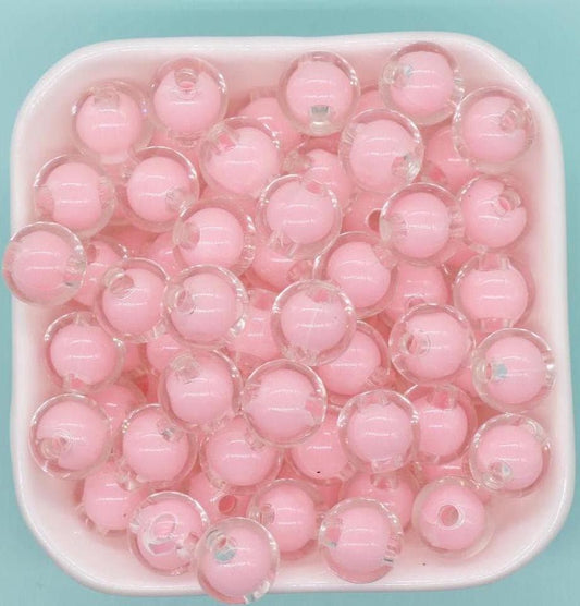 12mm Pink Beads, Round Pink Gumball Beads, Bubblegum Beads, Chunky Beads, Plastic Beads, Beads for Bracelets #3581