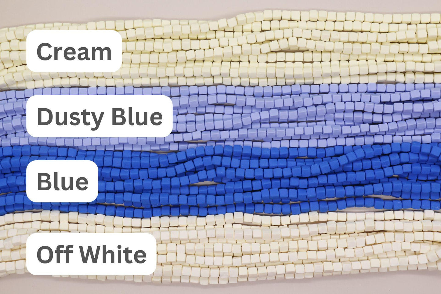6mm Cube Polymer Clay Beads, Assort Color Heishi Beads, Square Clay Beads, Jewelry Beads, Bead for Bracelet