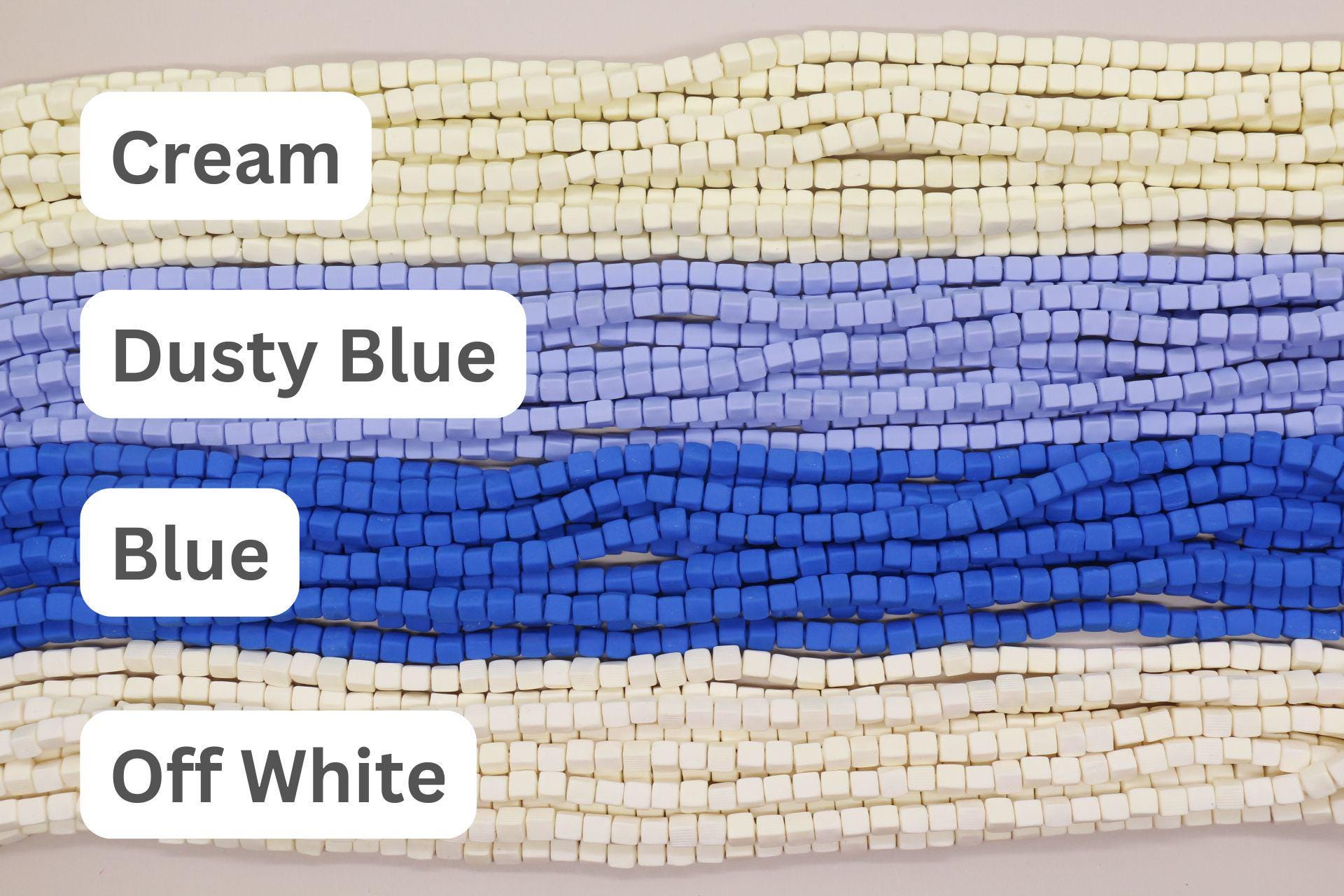 6mm Cube Polymer Clay Beads, Assort Color Heishi Beads, Square Clay Beads, Jewelry Beads, Bead for Bracelet
