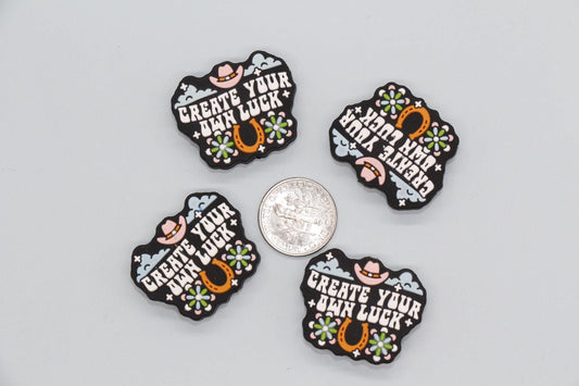Create Your Own Luck Focal Silicone Beads, Focal Bead for Beadable Pens, Keychain Lanyard Beads, #F768