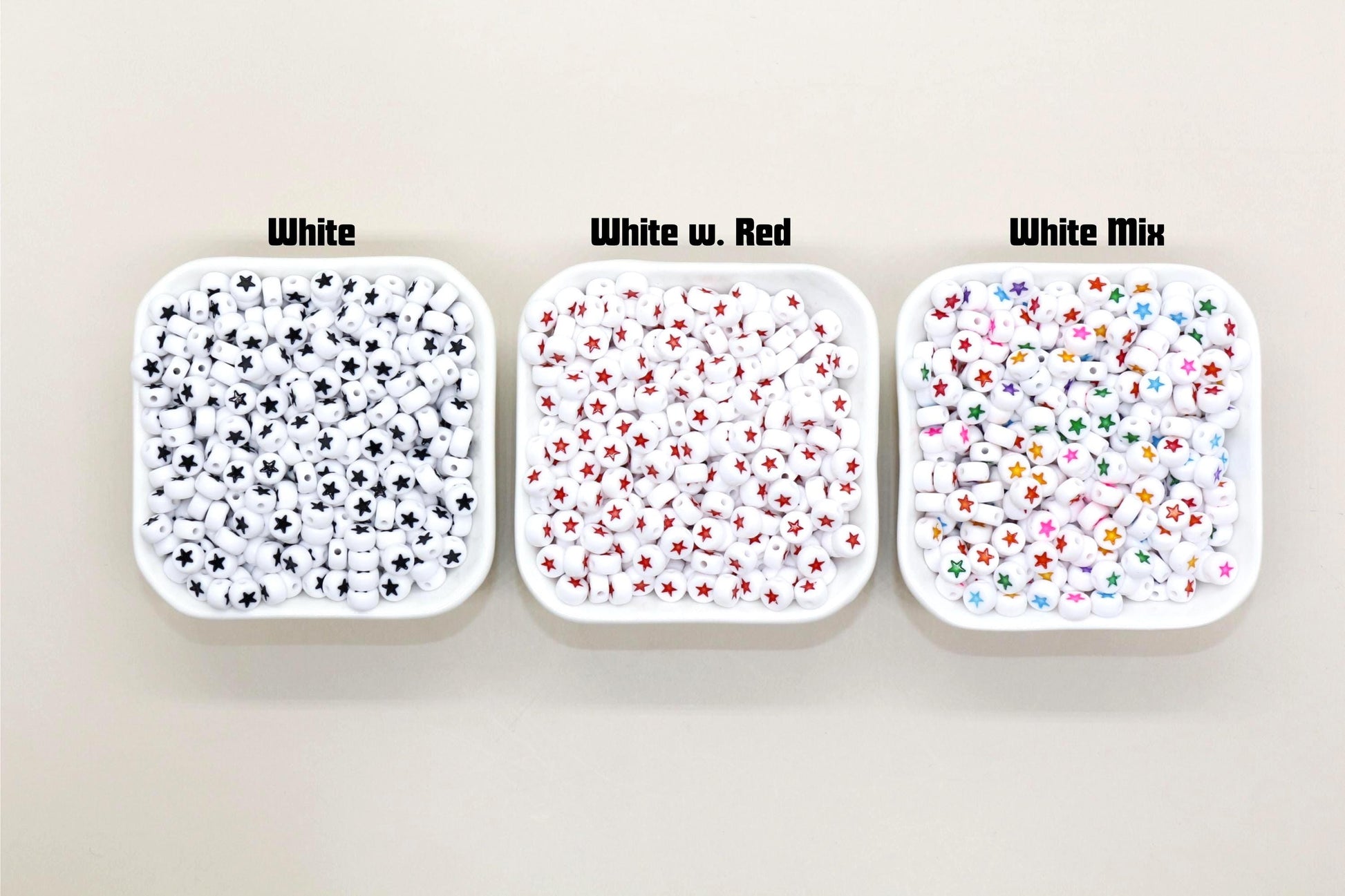 Acrylic Star Beads, 7mm Plastic Star Beads for Crafting, Bright Colors & Fun Designs, DIY Jewelry Supplies