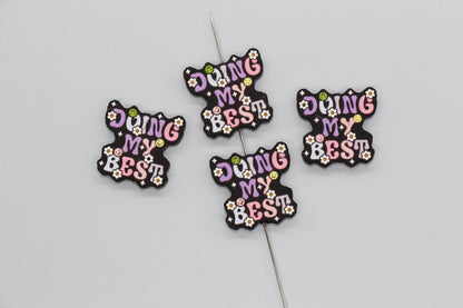 Doing My Best Focal Silicone Beads, Focal Bead for Beadable Pens, Craft Supplies, DIY Projects #F766