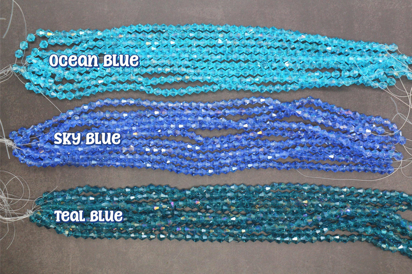 AB Color Bicone Beads, 4mm & 6mm Faceted Spacer Beads, Aurora Borealis Glass Beads for Bracelet Making, Jewelry Supplies