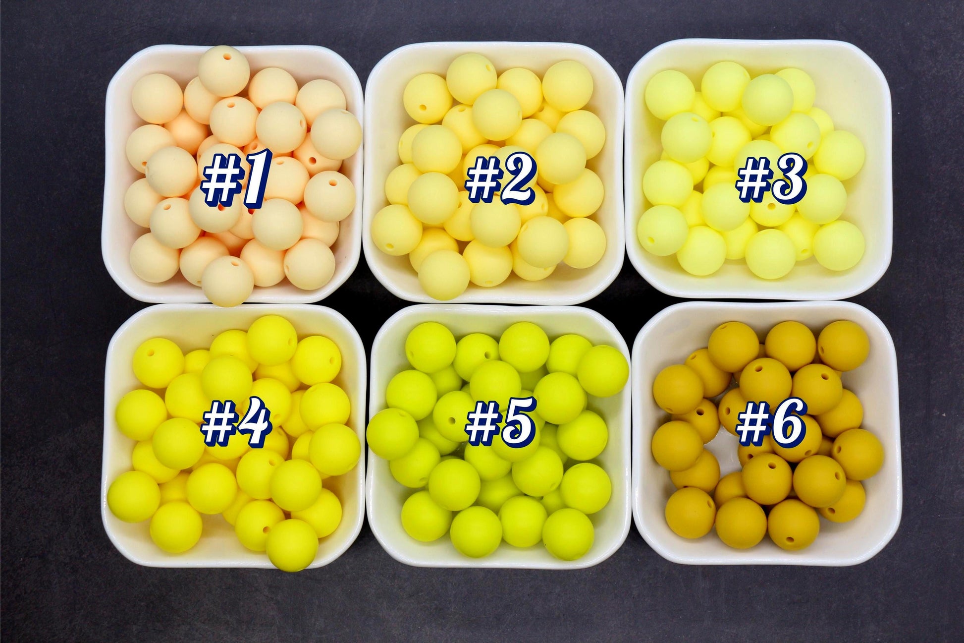 15mm Yellow Silicone Beads for Bracelets, Soft Round DIY Jewelry Beads, Keychain Craft Supplies, Silicone Beads for DIY Jewelry Making