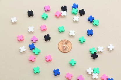 Polymer Clay Beads, Cross Beads , Jewelry Making Supplies for DIY Bracelets, Necklaces