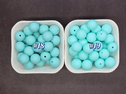 15mm Blue Silicone Beads for Bracelets, Soft Round DIY Jewelry Beads, Keychain Craft Supplies, Silicone Beads for DIY Jewelry Making