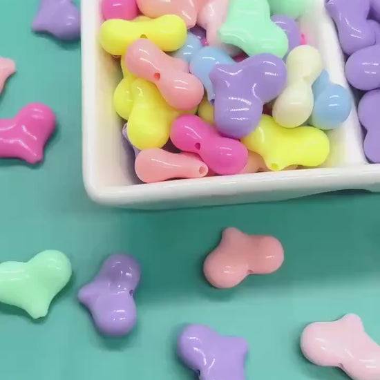 Heart Beads, Plastic Heart Shape Beads for Jewelry Making, DIY Bracelets, Necklaces, Keychains, Crafts - Valentine’s Day Supplies