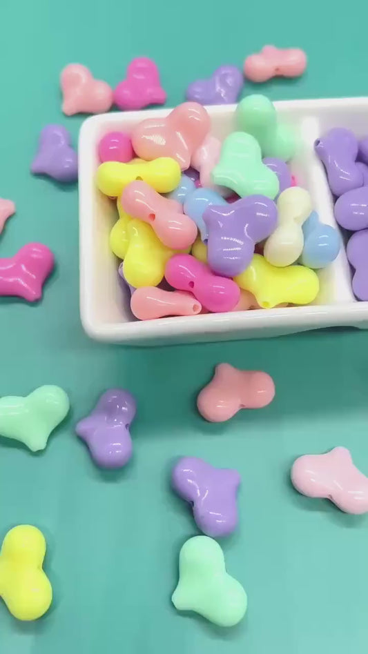 Heart Beads, Plastic Heart Shape Beads for Jewelry Making, DIY Bracelets, Necklaces, Keychains, Crafts - Valentine’s Day Supplies