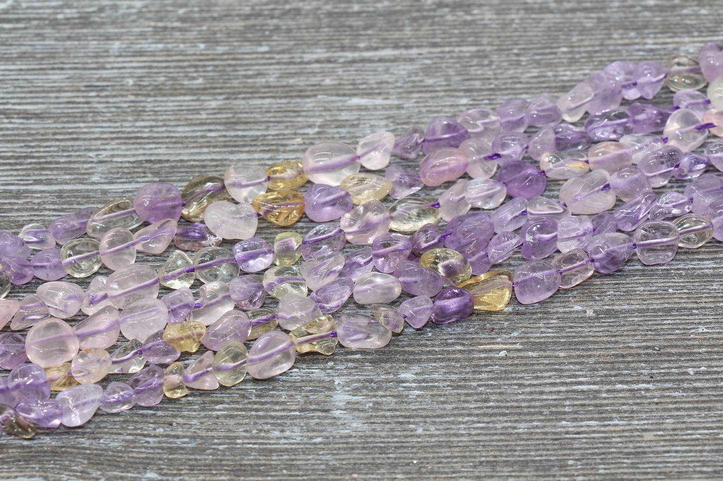 Ametrine Nugget Beads, Chip Gemstone Nugget Beads, Purple Loose Beads, Pebble Nugget Beads, Size 6mm-8mm #3