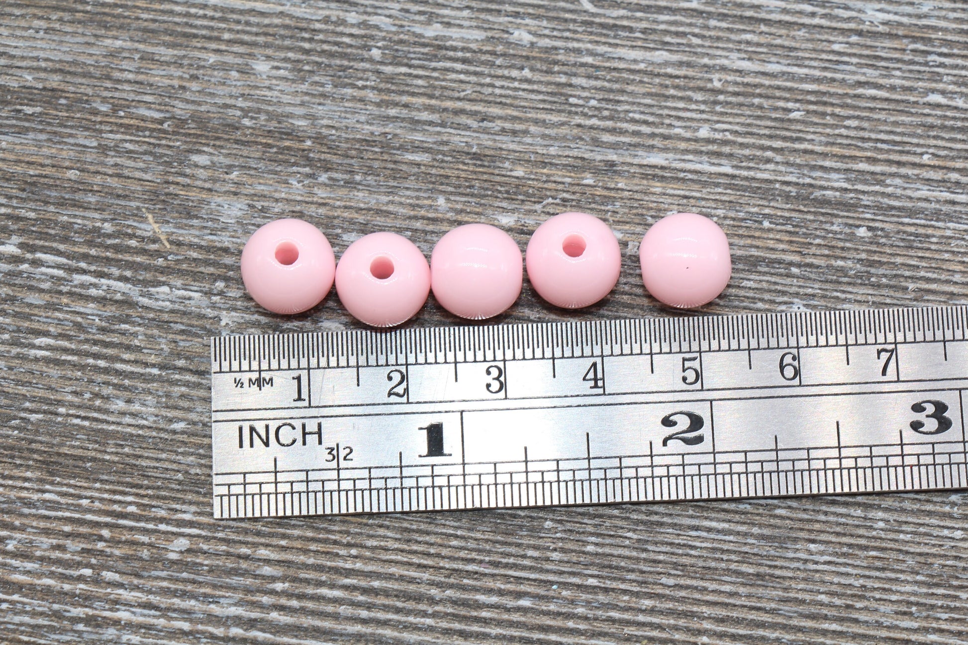 10mm Baby Pink Gumball Beads, Round Acrylic Loose Beads, Bubblegum Beads, Chunky Beads, Gumball Beads, Smooth Plastic Round Beads #257