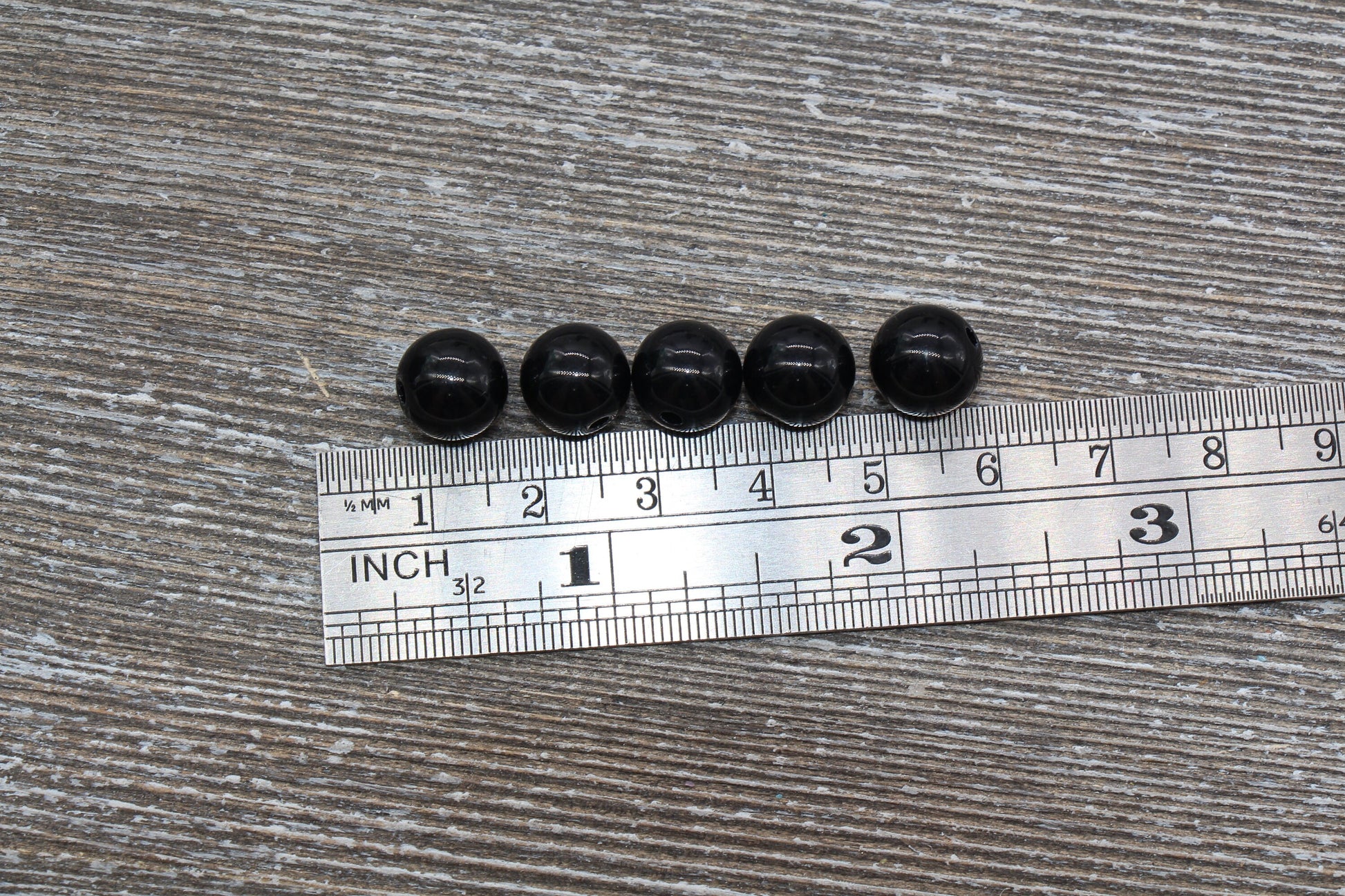 10mm Black Gumball Beads, Round Acrylic Loose Beads, Bubblegum Beads, Chunky Beads, Gumball Beads, Smooth Plastic Round Beads #331