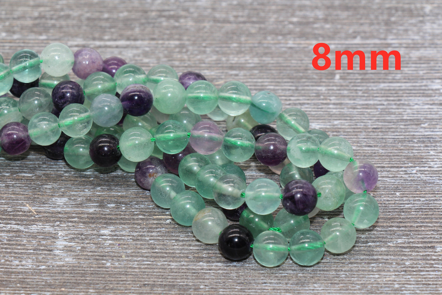 Fluorite Rainbow Beads, Multicolor Fluorite Beads, Natural Gemstone Round Beads, Size 4mm 6mm 8mm 10mm, Full Strand 15.5" #66