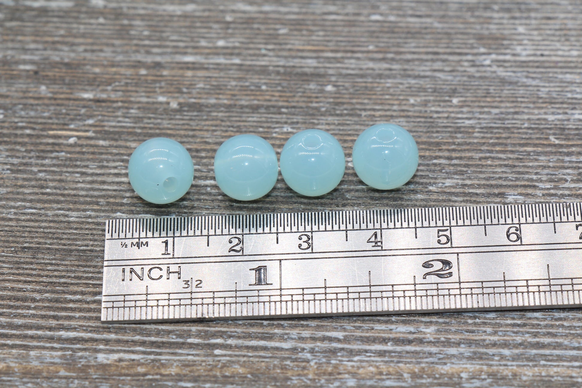 10mm Baby Blue Translucent Gumball Beads, Round Acrylic Loose Beads, Bubblegum Beads, Chunky Beads, Smooth Plastic Round Beads #416