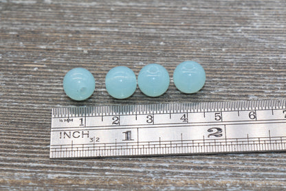 10mm Baby Blue Translucent Gumball Beads, Round Acrylic Loose Beads, Bubblegum Beads, Chunky Beads, Smooth Plastic Round Beads #416