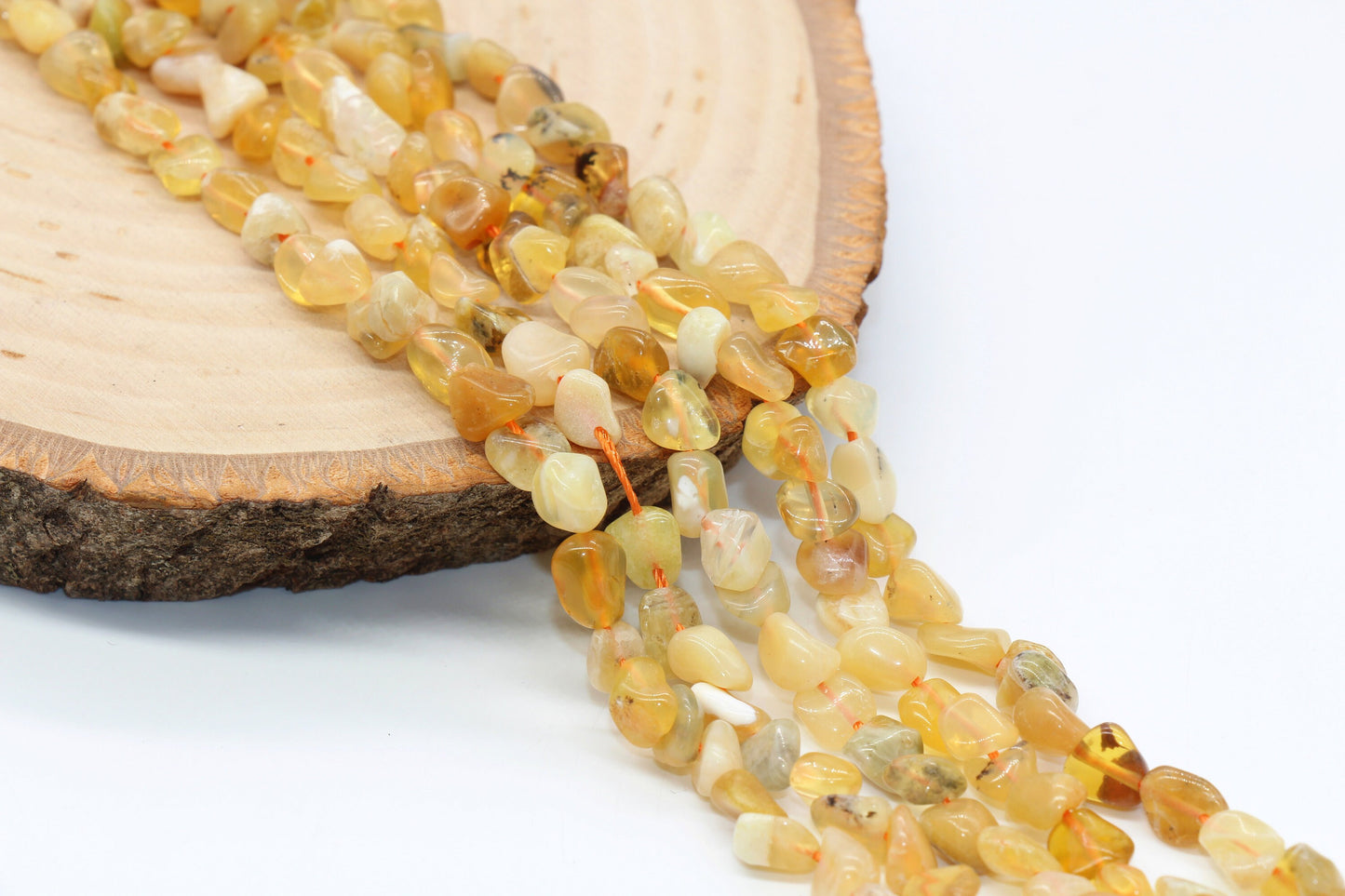 Yellow Opal Nugget Beads, Gemstone Irregular Loose Beads, Pebble Nugget Beads, Size 6mm-7mm #47