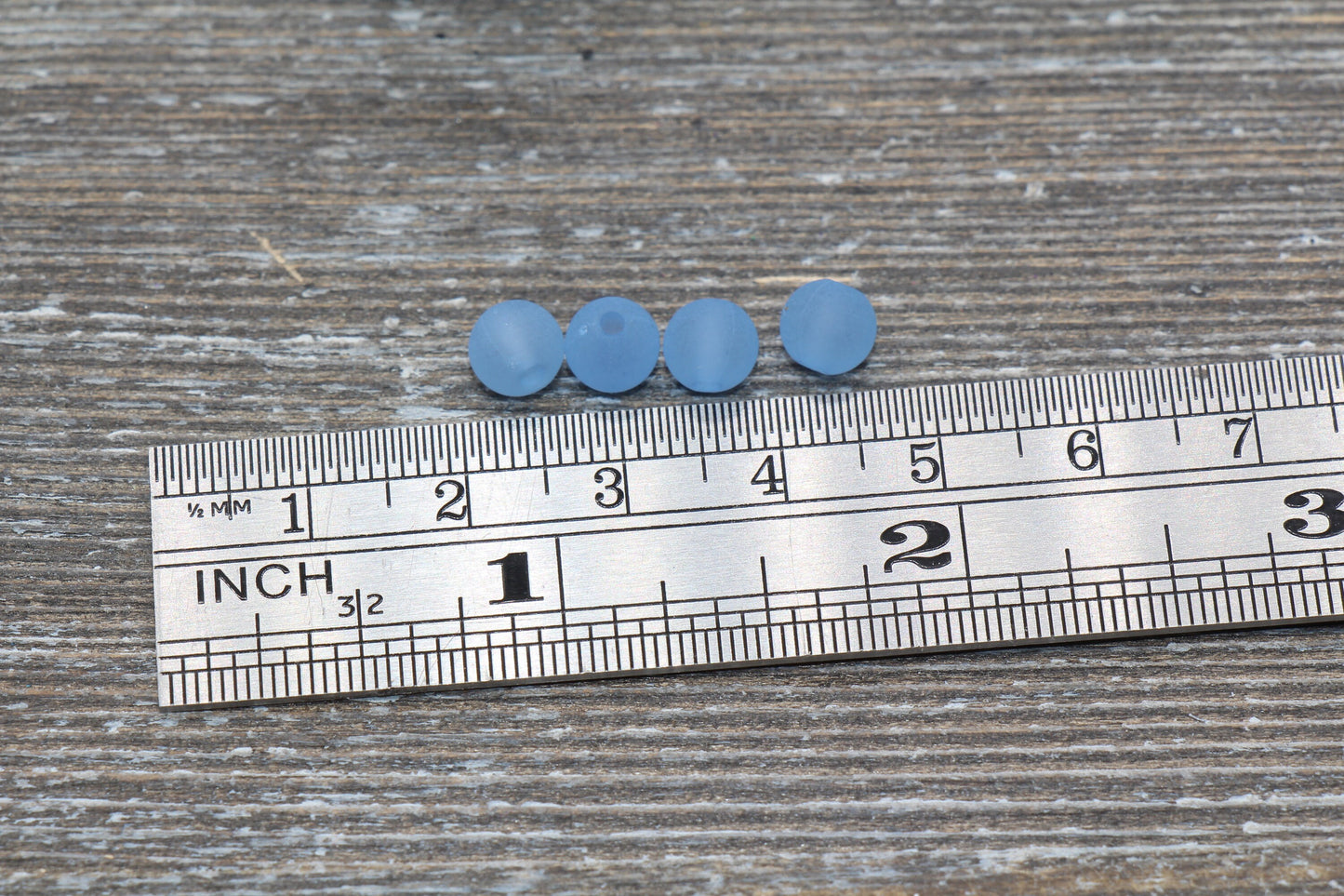 6mm Matte Blue Gumball Beads, Round Acrylic Loose Beads, Frosted Bubblegum Beads, Chunky Beads, Round Plastic Beads #664