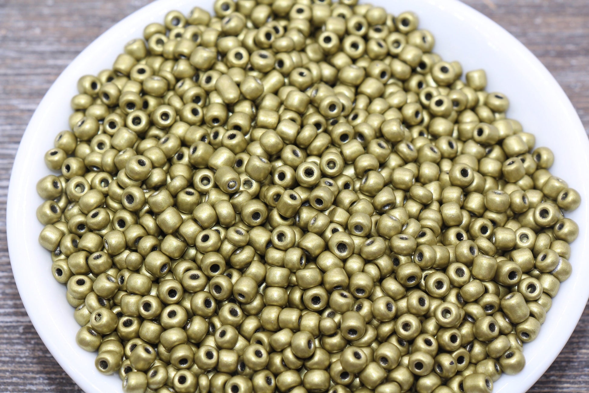 Matte Bronze Glass Seed Beads, 4mm 6/0 Glass Round Seed Beads, Matte Bronze Seed Beads, Rocailles Beads, Beading Supplies #1217
