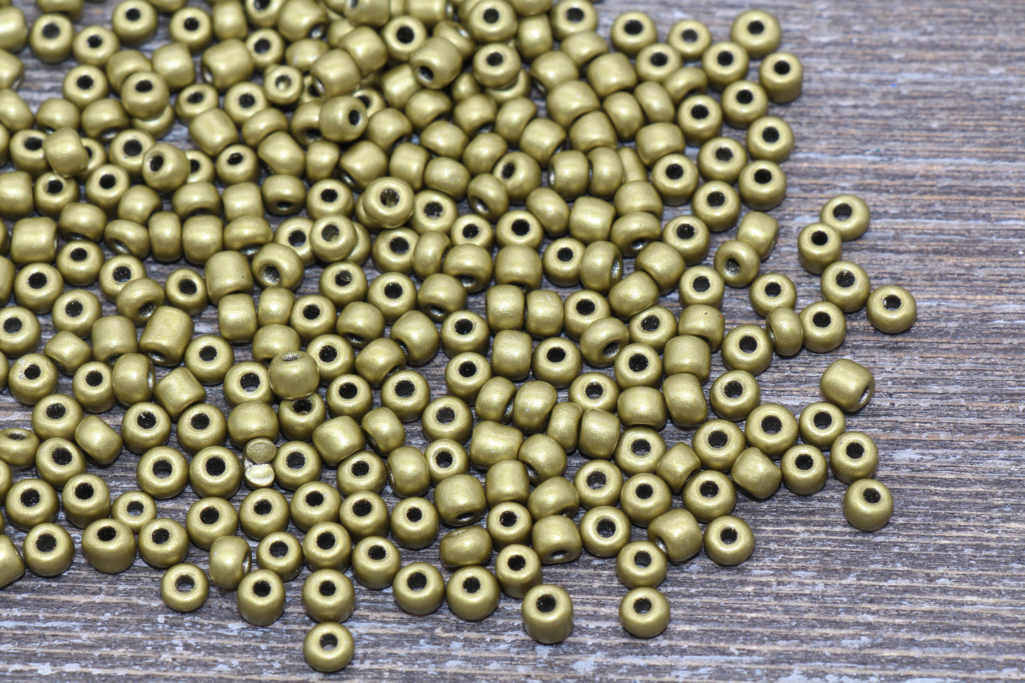Matte Bronze Glass Seed Beads, 4mm 6/0 Glass Round Seed Beads, Matte Bronze Seed Beads, Rocailles Beads, Beading Supplies #1217