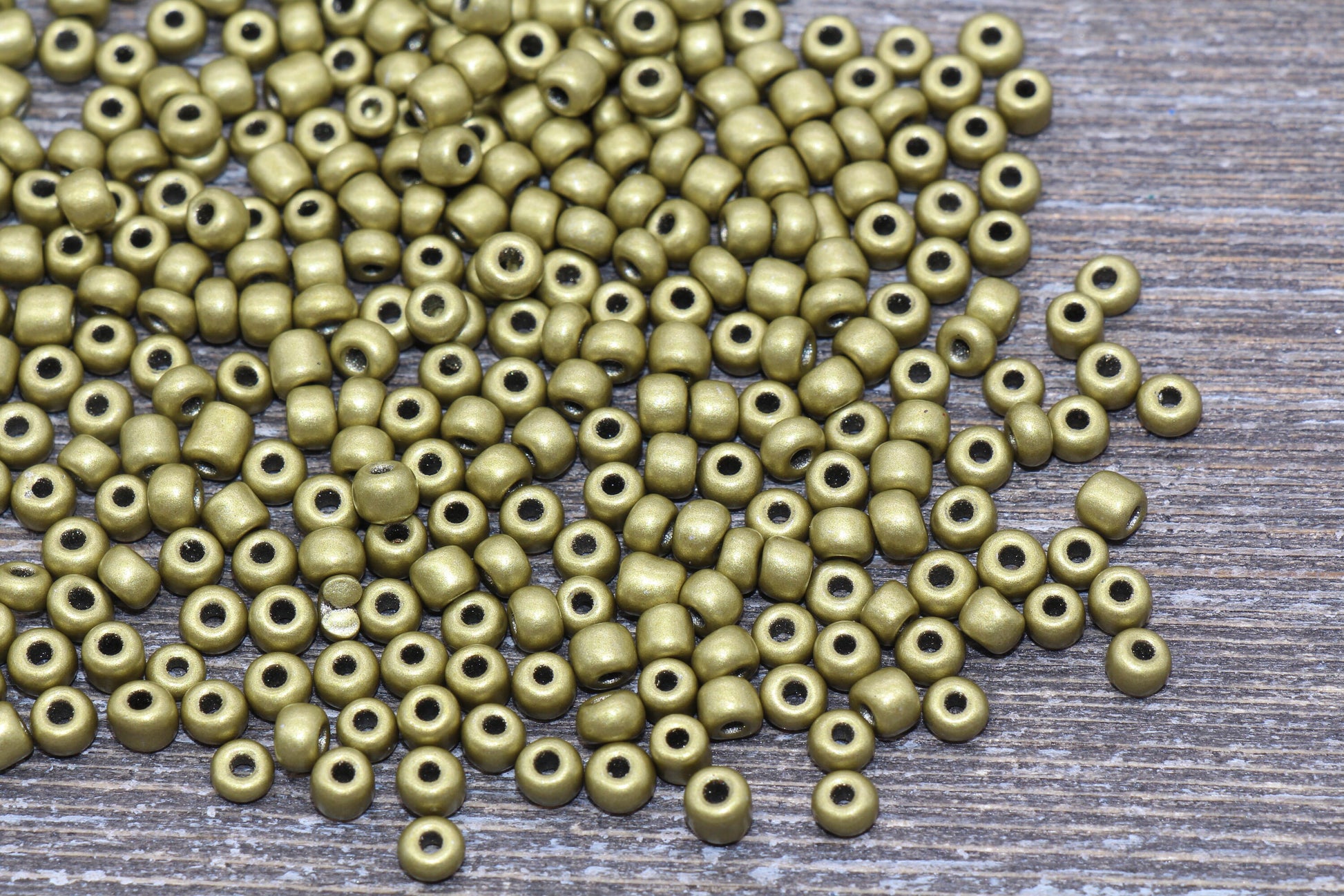 Matte Bronze Glass Seed Beads, 4mm 6/0 Glass Round Seed Beads, Matte Bronze Seed Beads, Rocailles Beads, Beading Supplies #1217