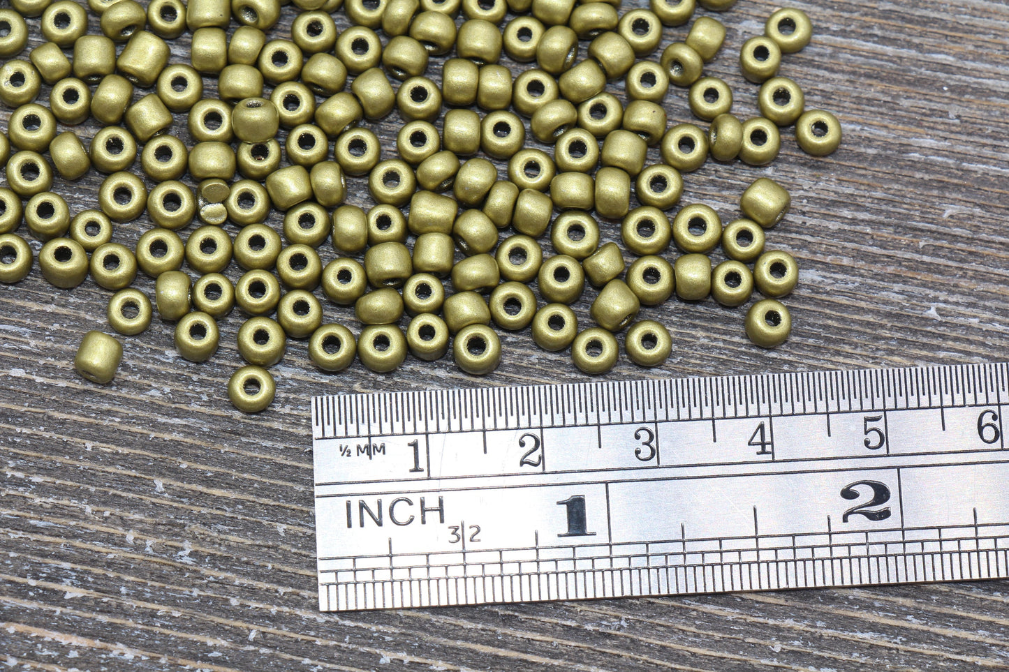Matte Bronze Glass Seed Beads, 4mm 6/0 Glass Round Seed Beads, Matte Bronze Seed Beads, Rocailles Beads, Beading Supplies #1217