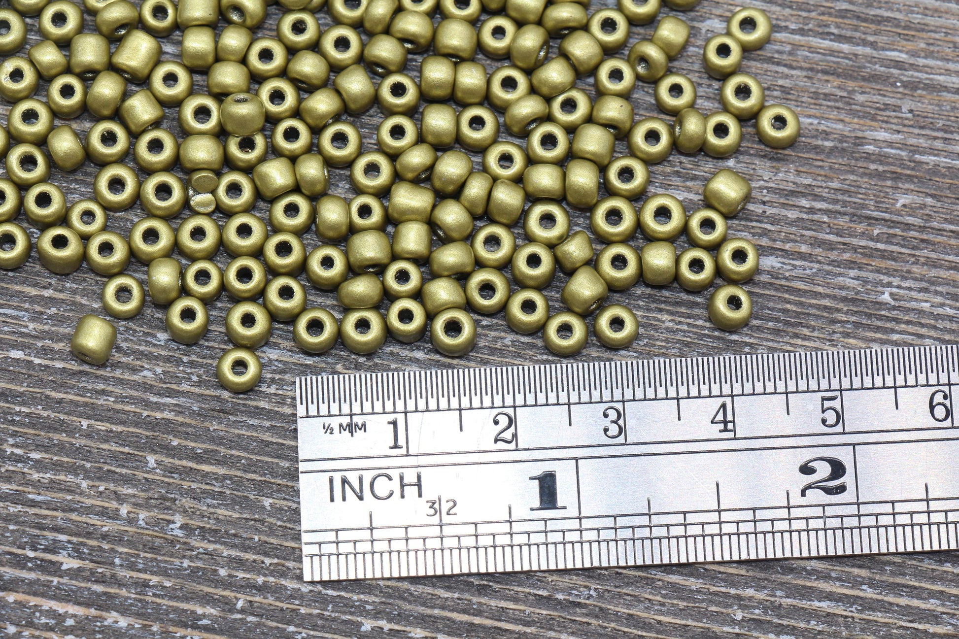 Matte Bronze Glass Seed Beads, 4mm 6/0 Glass Round Seed Beads, Matte Bronze Seed Beads, Rocailles Beads, Beading Supplies #1217