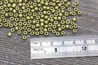 Matte Bronze Glass Seed Beads, 4mm 6/0 Glass Round Seed Beads, Matte Bronze Seed Beads, Rocailles Beads, Beading Supplies #1217