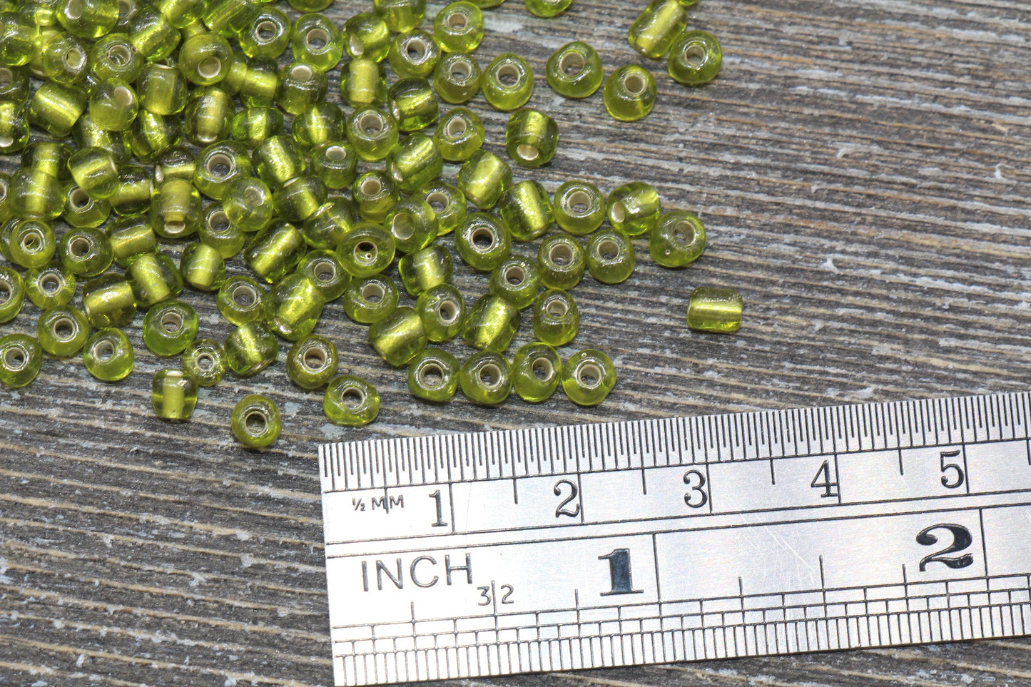 Transparent Glass Beads with Silver Lined, 4mm 6/0 Glass Round Beads, Olive Green Trans Seed Beads, Rocailles Beads, Beading Supplies #1219