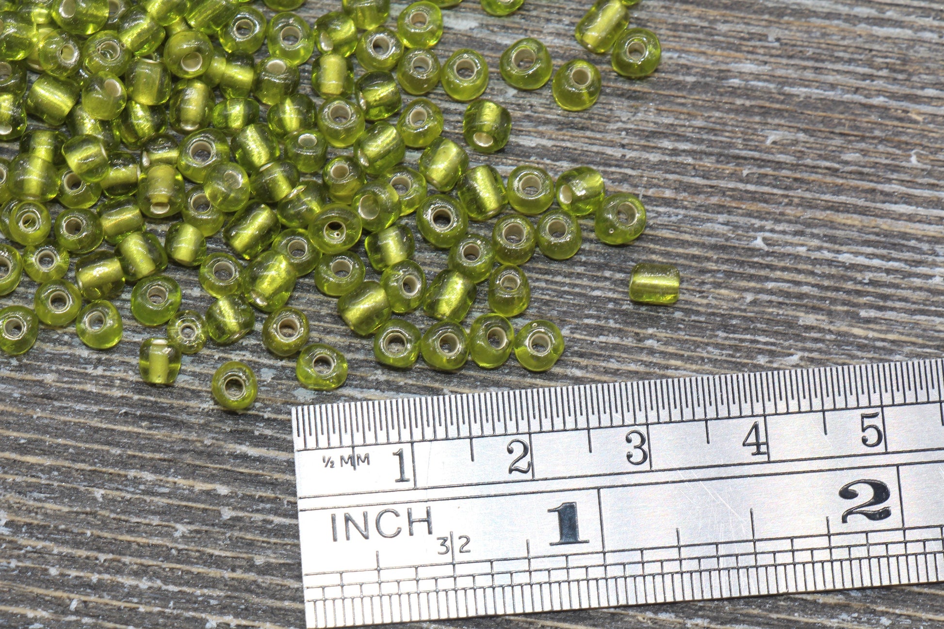 Transparent Glass Beads with Silver Lined, 4mm 6/0 Glass Round Beads, Olive Green Trans Seed Beads, Rocailles Beads, Beading Supplies #1219