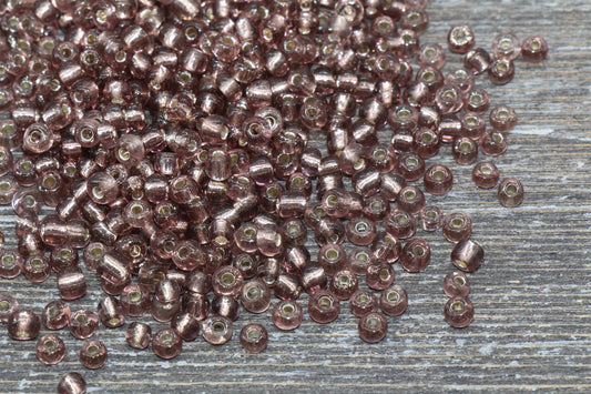 Transparent Glass Beads with Silver Lined, 4mm 6/0 Glass Round Beads, Trans Seed Beads, Rocailles Beads, Beading Supplies #1232