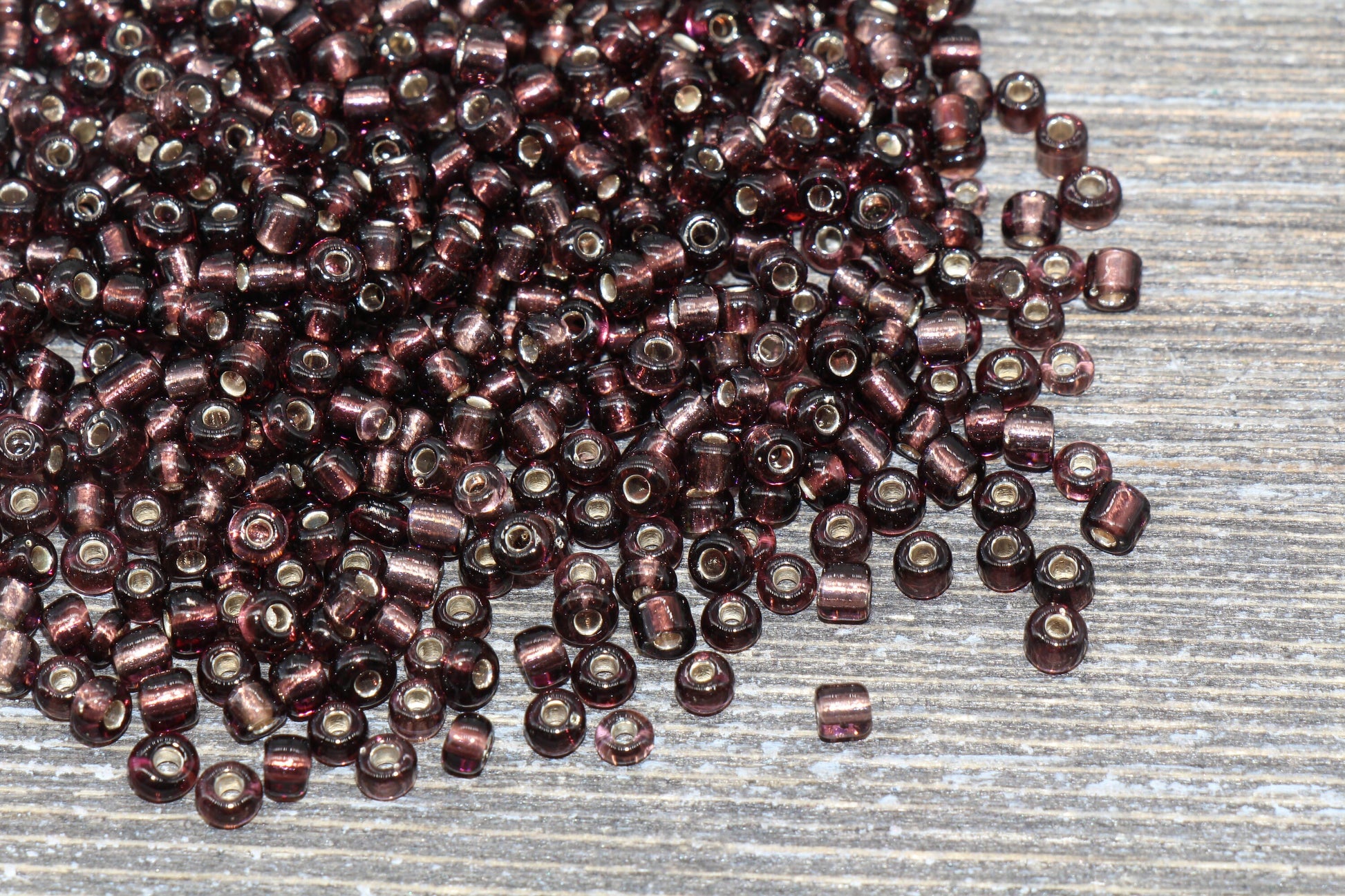 Transparent Glass Beads with Silver Lined, 4mm 6/0 Glass Round Beads, Brown Trans Seed Beads, Rocailles Beads, Beading Supplies #1236