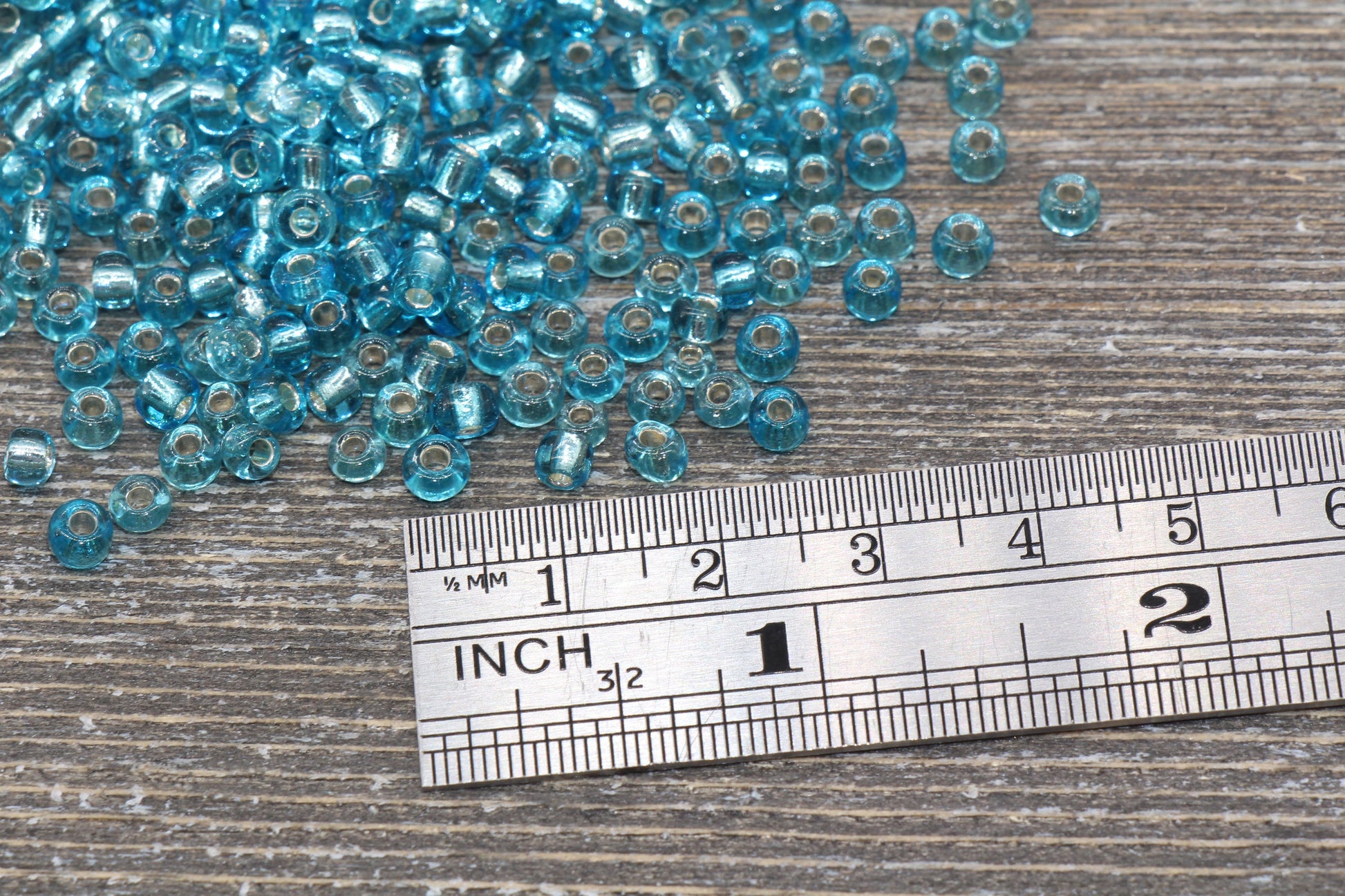 Transparent Glass Beads with Silver Lined, 4mm 6/0 Glass Round Seed Beads, Blue Trans Seed Beads, Rocailles Beads, Beading Supplies #1218