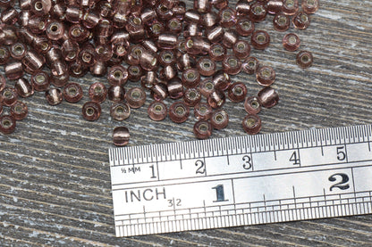 Transparent Glass Beads with Silver Lined, 4mm 6/0 Glass Round Beads, Trans Seed Beads, Rocailles Beads, Beading Supplies #1232