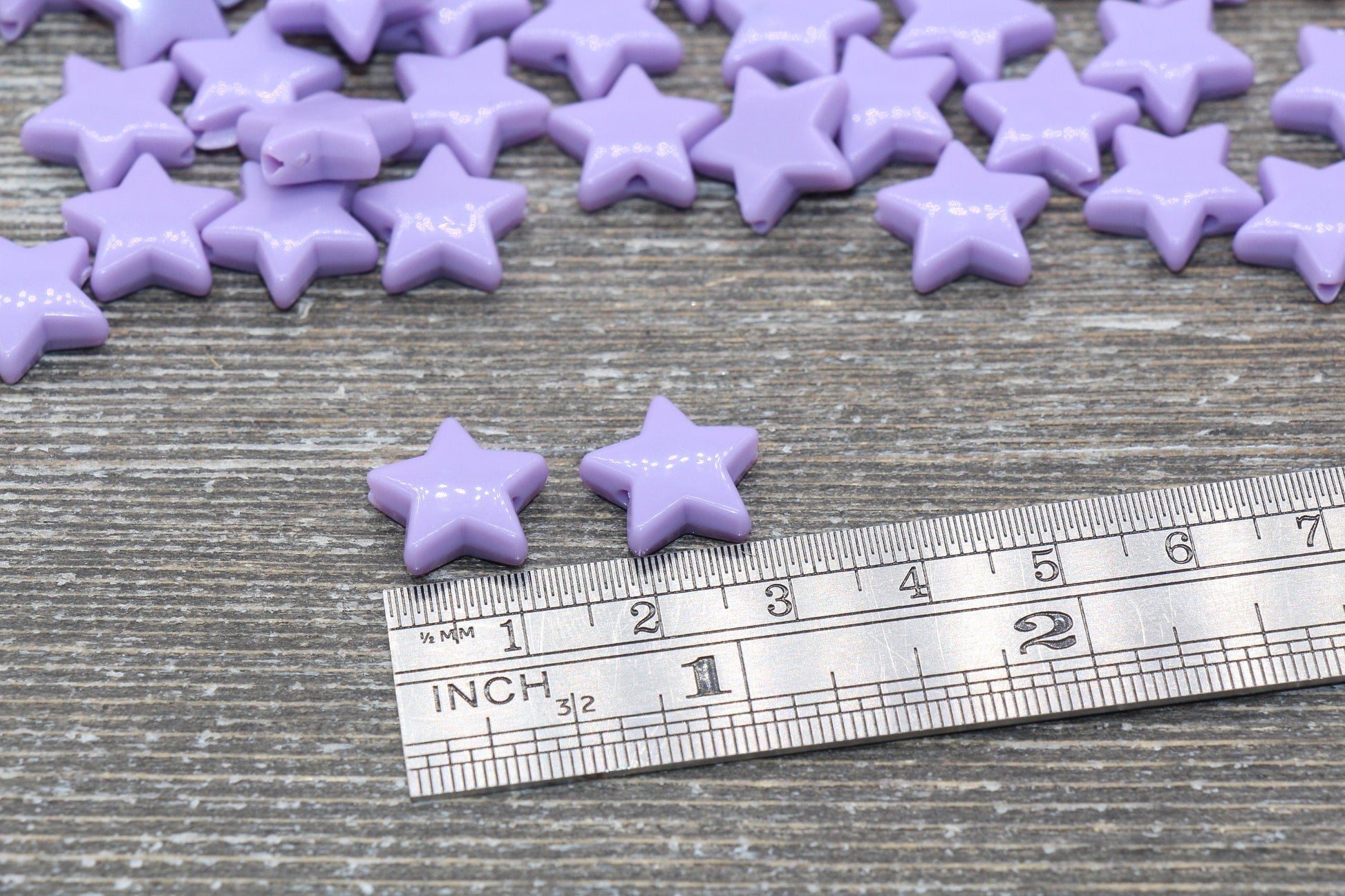 Purple Star Beads, Purple Acrylic Star Beads, Plastic Star Beads #1484