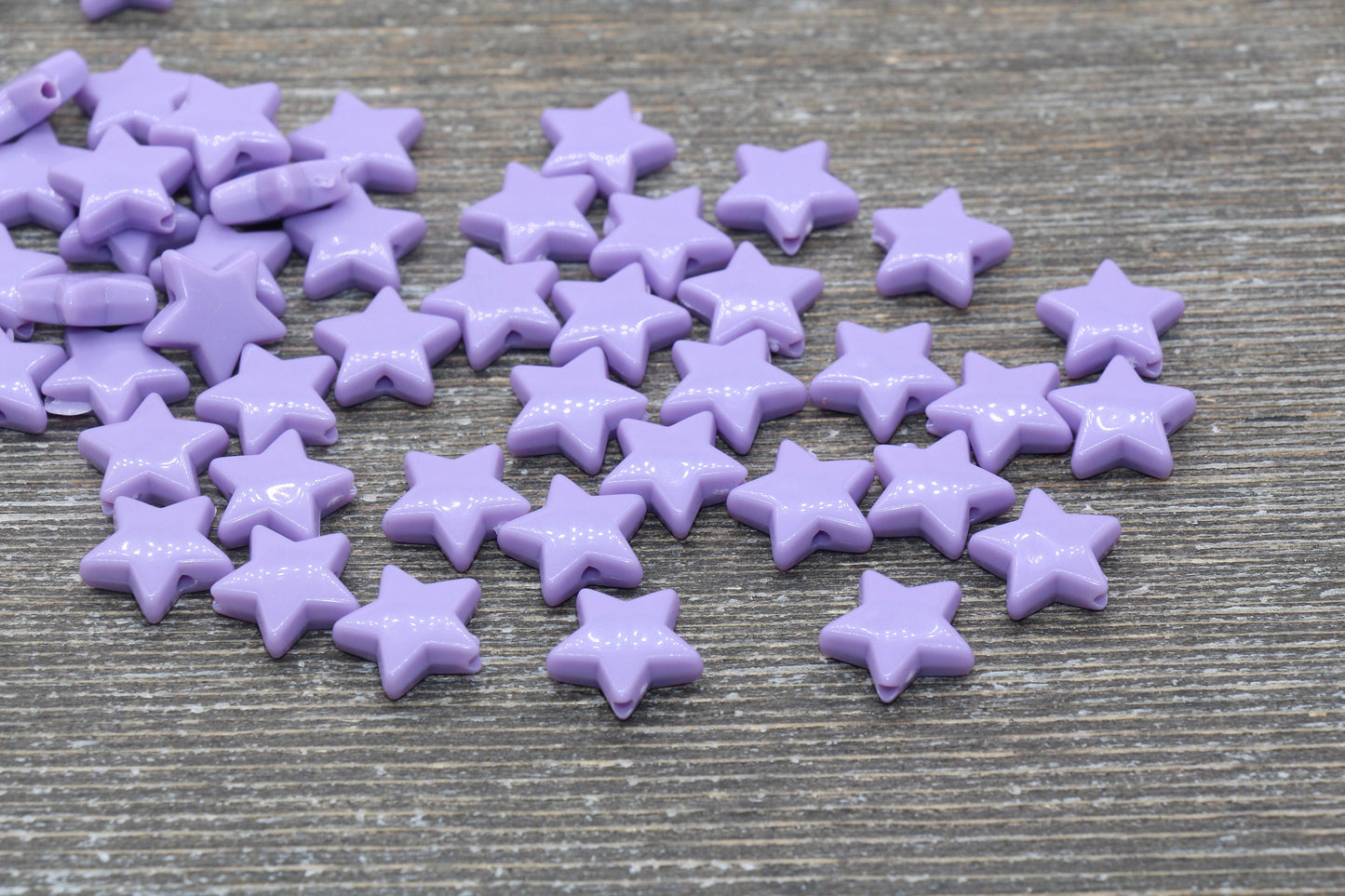 Purple Star Beads, Purple Acrylic Star Beads, Plastic Star Beads #1484