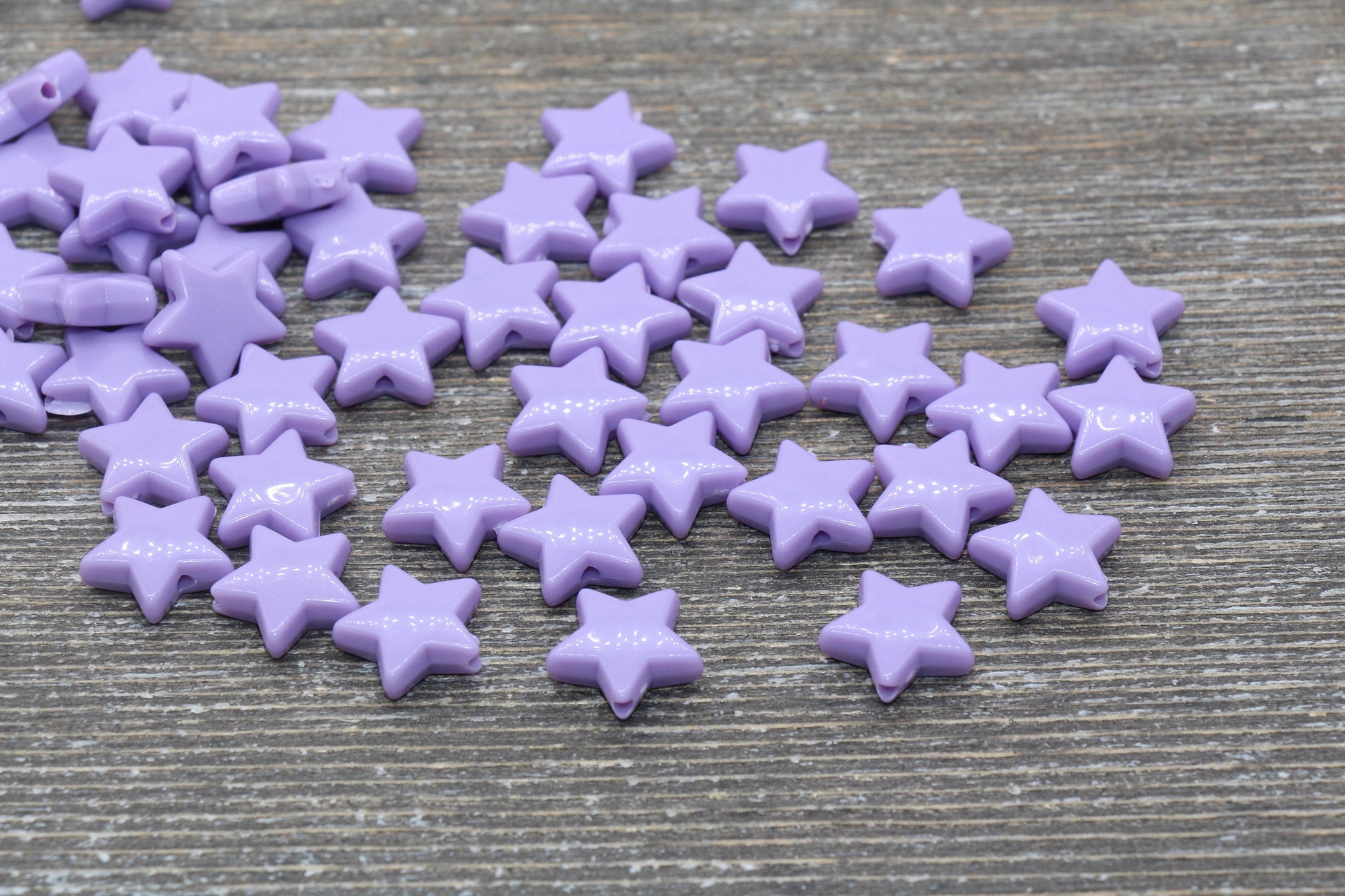 Purple Star Beads, Purple Acrylic Star Beads, Plastic Star Beads #1484