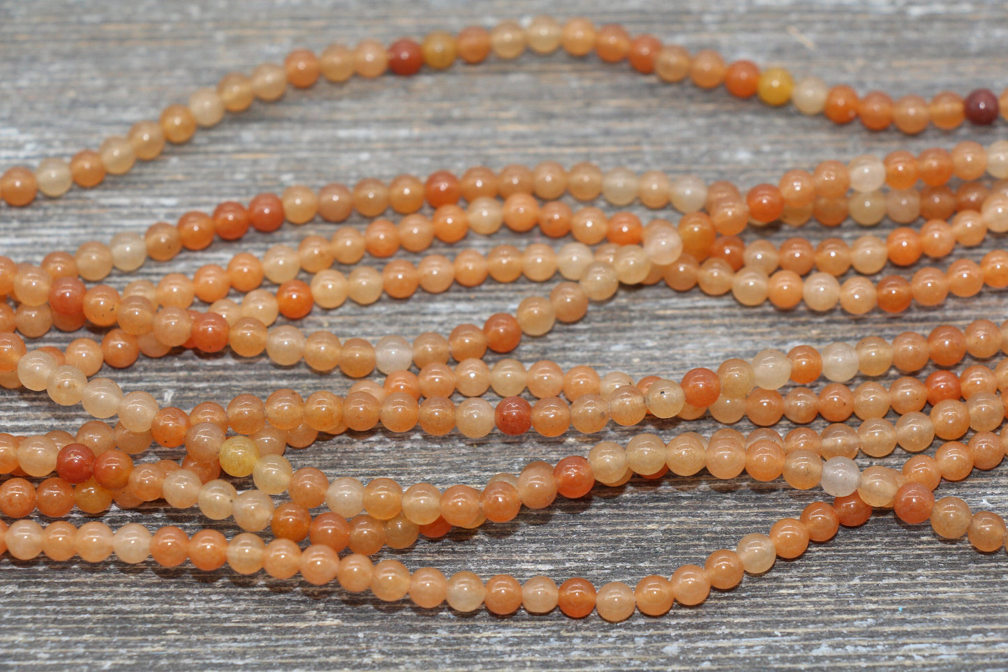 Red Aventurine Beads, Aventurine Gemstone Smooth Round Beads, Jewelry Making Bracelet Beads, Size 4mm 6mm 8mm 10mm 12mm, 15.5" Strand #218