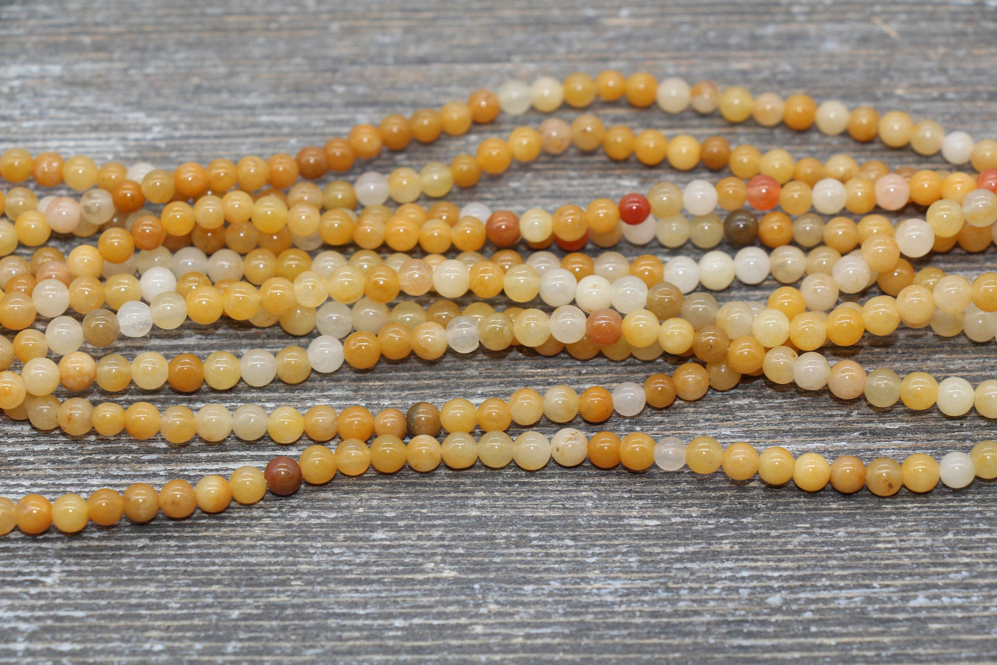 Yellow Jade Beads, Jade Gemstome, Yellow Stone Beads, Smooth Gemstone Round Loose Beads, Jewelry Making, Size 6mm 8mm 10mm, 15.5" Strand #50