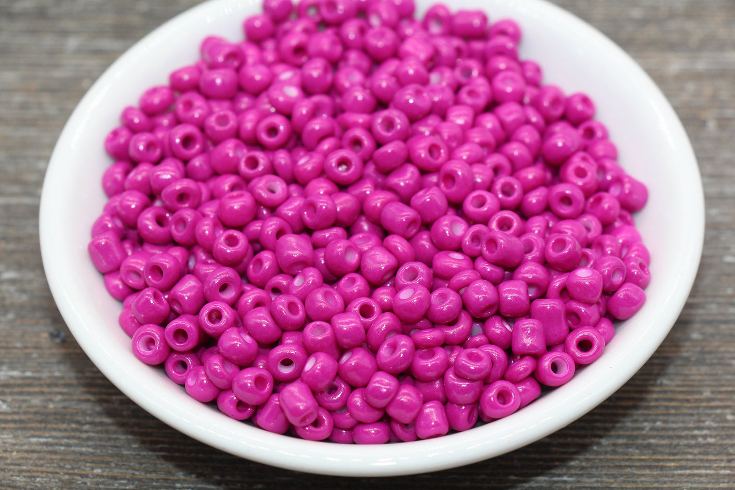 5mm Magenta Glass Seed Beads, Size 3/0 Magenta Opaque Czech Seed Beads, Rocailles Beads, Bead Bracelet, Beading Supplies #1285
