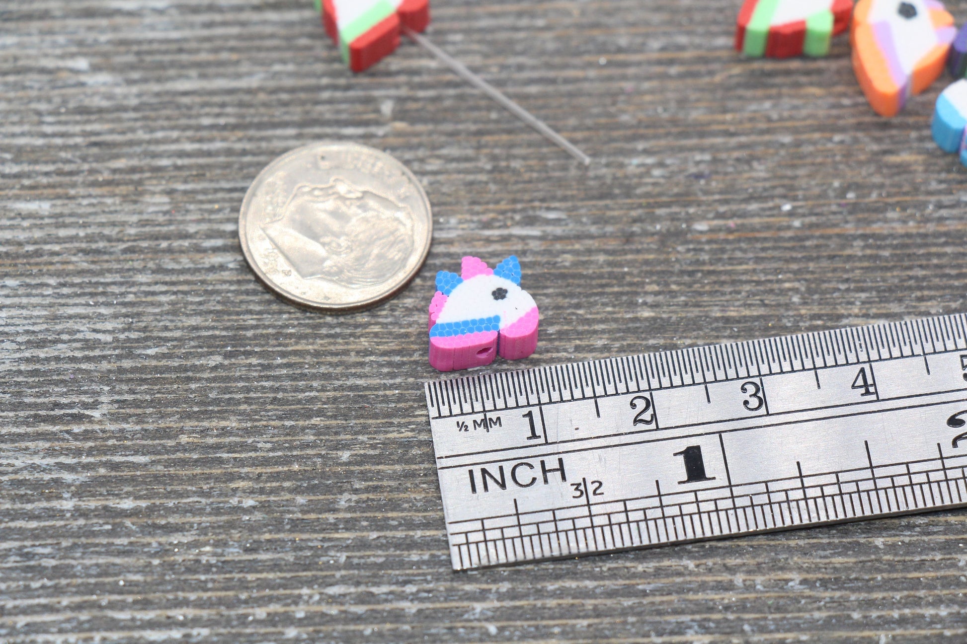 Unicorn Polymer Clay Beads, Unicorn Cane Beads, Unicorn Clay Beads, Jewelry Beads, Beads for Bracelet #78