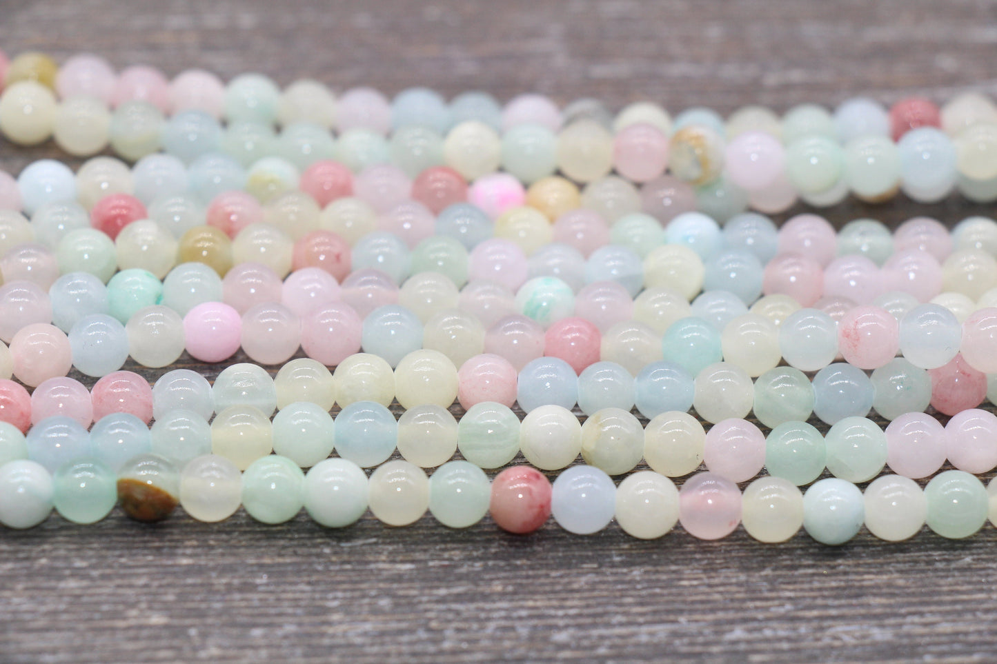 Multicolor Jade Beads, Rainbow Jade Smooth Gemstone Round Loose Beads, Sizes 4mm 6mm 8mm 10mm 12mm, #242