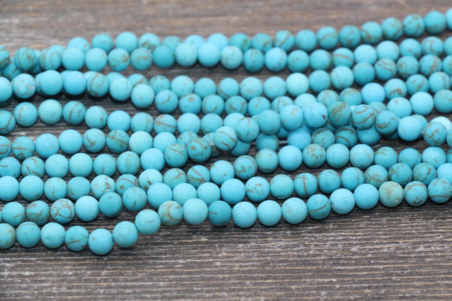 Matte Turquoise Beads, Frosted Turquoise Gemstone Round Beads, Size 4mm 6mm 8mm 10mm 12mm, #243