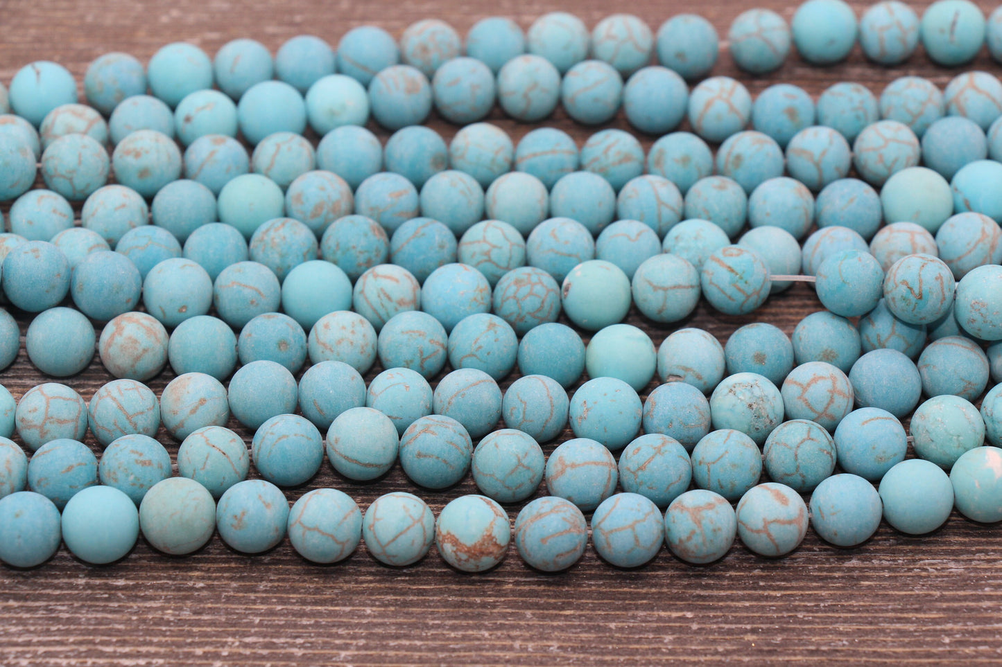Matte Turquoise Beads, Frosted Turquoise Gemstone Round Beads, Size 4mm 6mm 8mm 10mm 12mm, #243