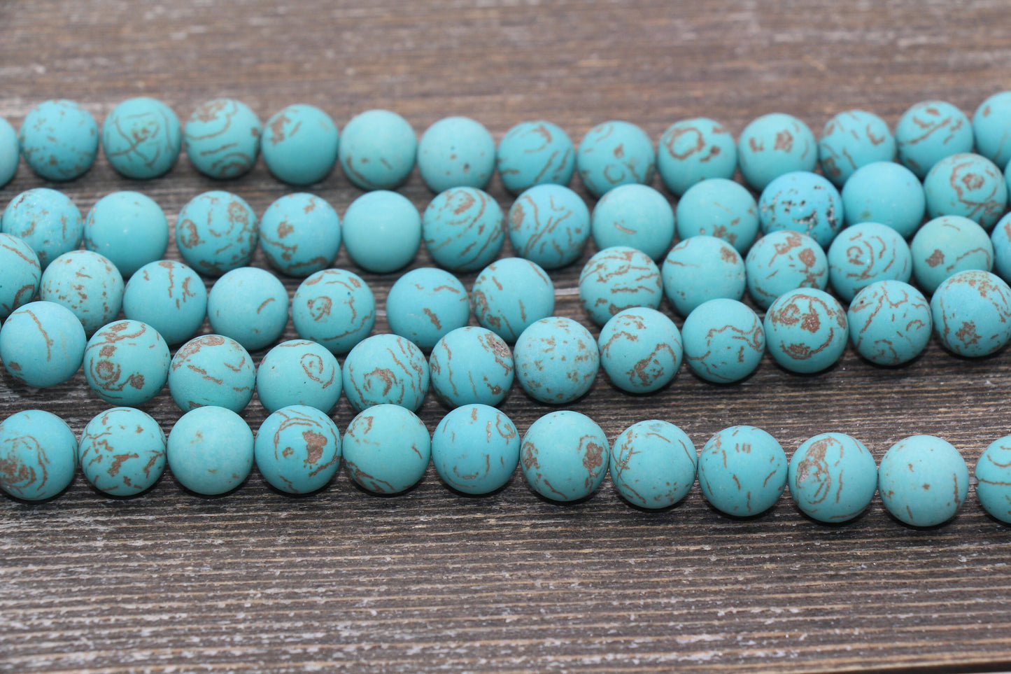 Matte Turquoise Beads, Frosted Turquoise Gemstone Round Beads, Size 4mm 6mm 8mm 10mm 12mm, #243