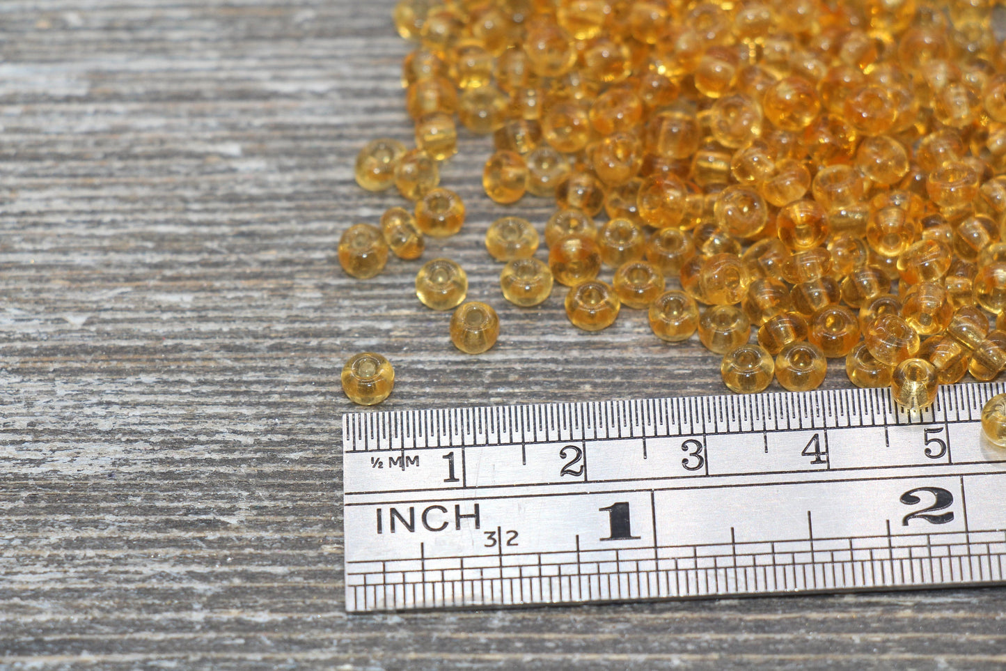 Transparent Glass Seed Beads, 4mm 6/0 Glass Round Seed Beads, Orange Trans Seed Beads, Rocailles Beads, Beading Supplies #1100