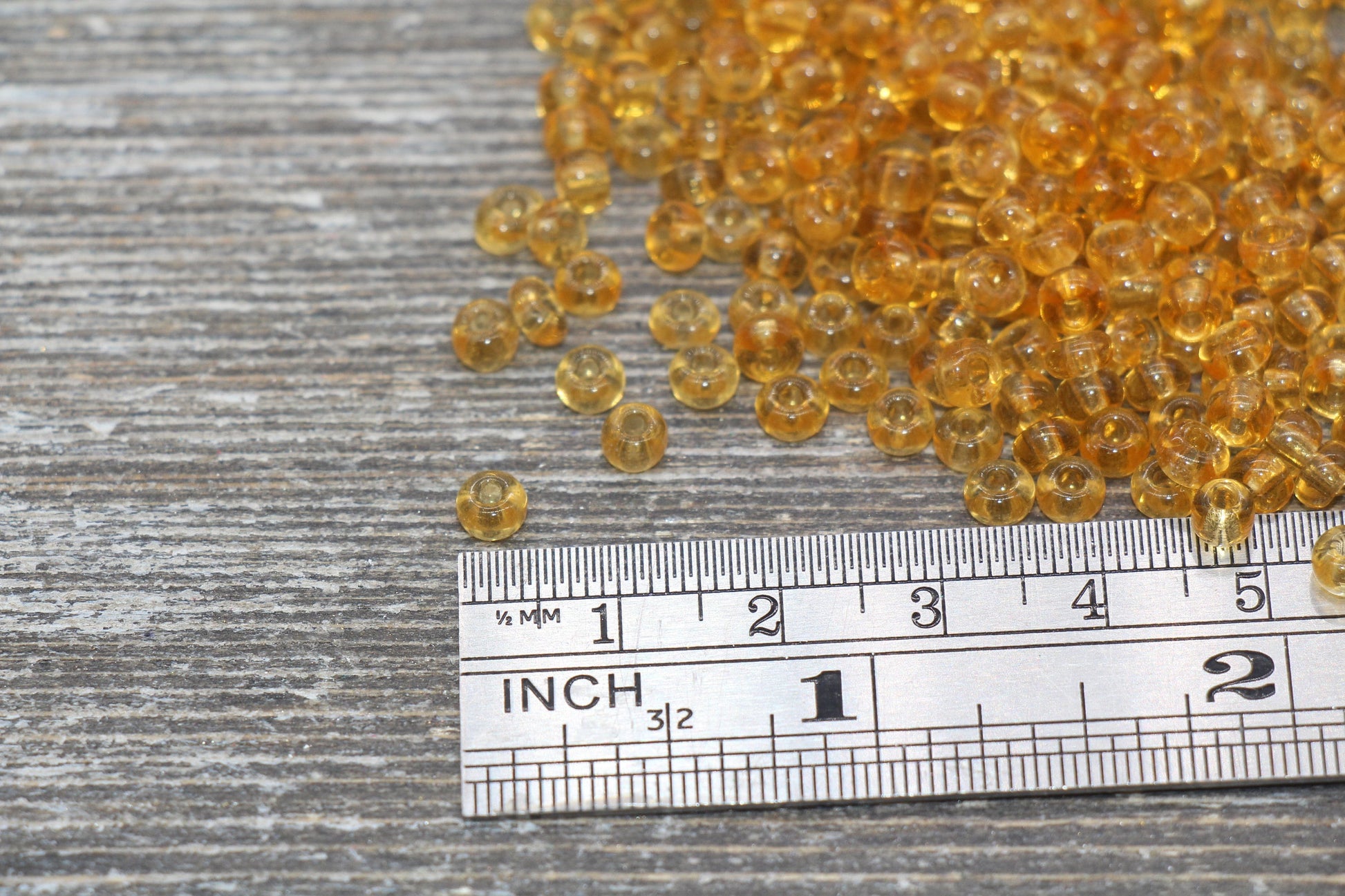 Transparent Glass Seed Beads, 4mm 6/0 Glass Round Seed Beads, Orange Trans Seed Beads, Rocailles Beads, Beading Supplies #1100